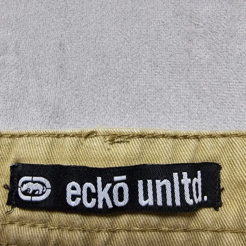 Ecko Unltd Mens Tan Khaki Cargo Shorts Size 44 Cotton Twill Multi-Pocket Utility